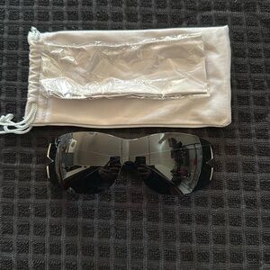 NEW y2k rimless sunglasses black/grey lens’s